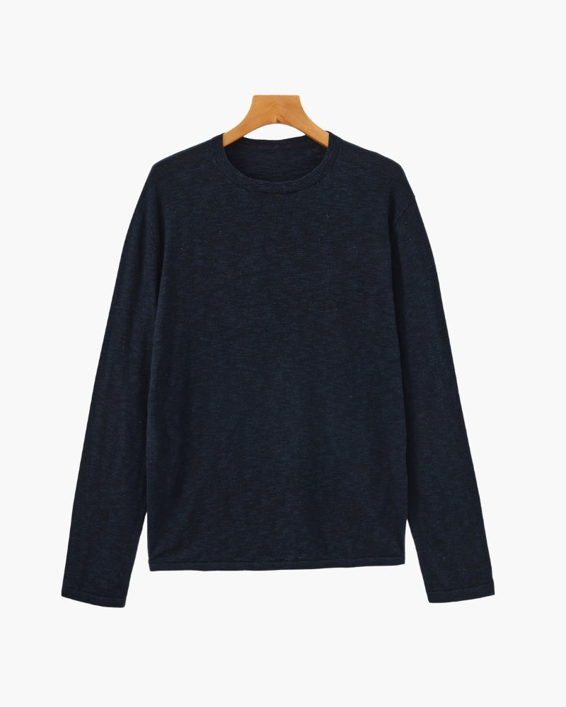 Essential Crewneck-Shirt aus Leinen-Baumwolle