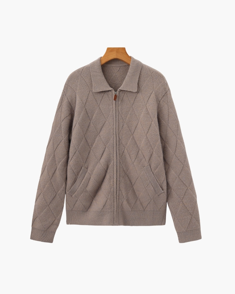 Heritage Diamond Strick-Zipper