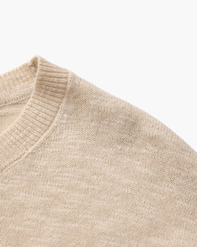 Essential Crewneck-Shirt aus Leinen-Baumwolle