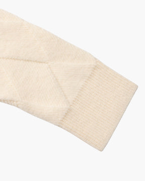 Diamantgestrickter Rundhalspullover