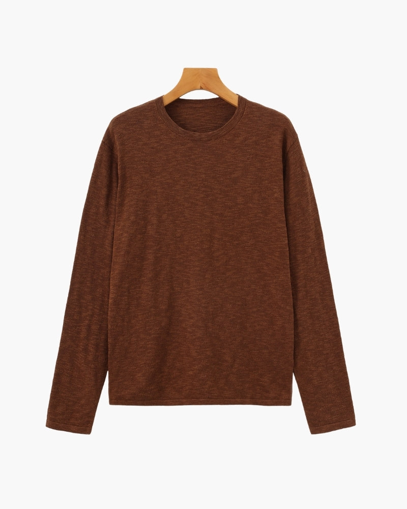 Essential Crewneck-Shirt aus Leinen-Baumwolle
