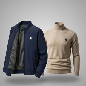 Herrenjacke + Gratis-Pullover (Sonderangebot) 