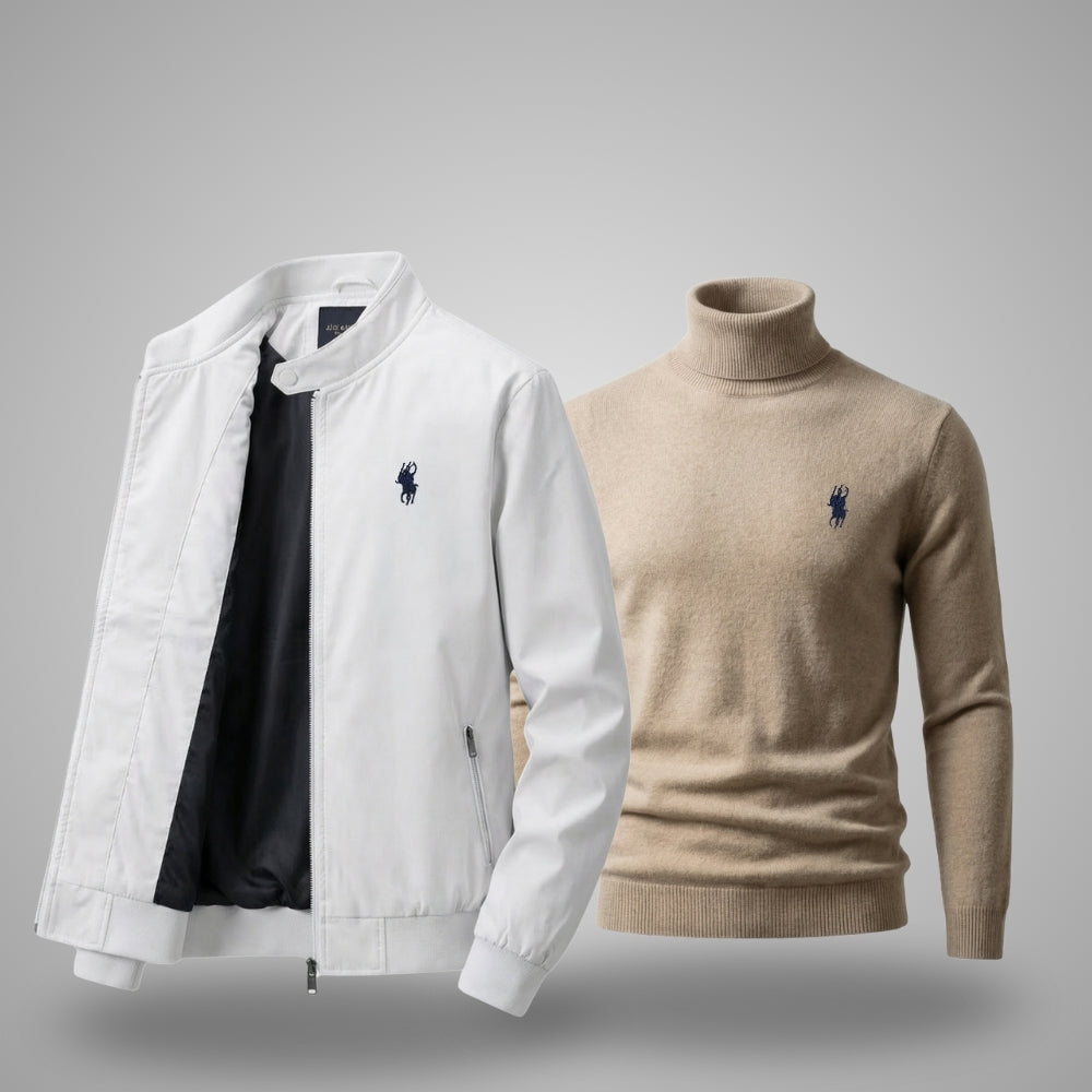 Herrenjacke + Gratis-Pullover (Sonderangebot) 