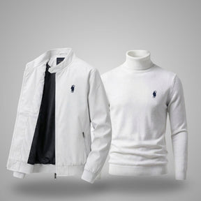 Herrenjacke + Gratis-Pullover (Sonderangebot) 